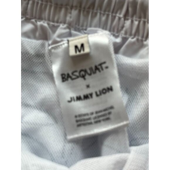 Basquiat Short Kid M White Jimmy Lion Swim Trunk Graffiti Pull On Dragon Monster - Picture 2 of 12
